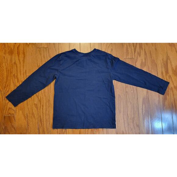 Boys Youth Size 8 (M) Blue Shirt long sleeve Haunted Bats - Picture 3 of 5